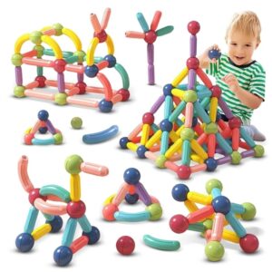 Magic Magnetic Building Blocks Set for Kids, Magnet Ball Sticks, Rod Games, Brinquedos Educativos Montessori, 36 Pcs, 42 Pcs, 64Pcs